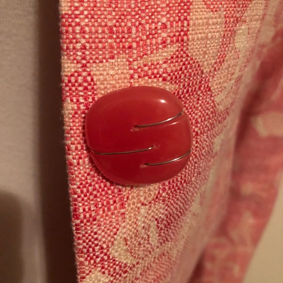 Elie Tahari Pink Printed Statement Jacket - Picture 14 of 15